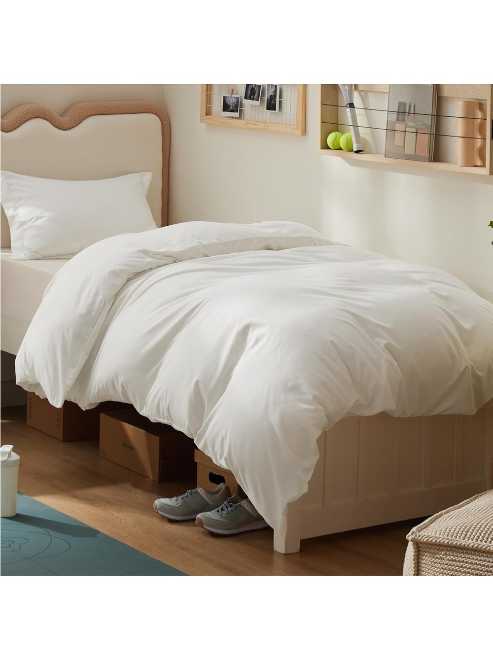 NEW Bedsure Duvet Cover Twin/Twin XL Size - Soft Double Brushed, Cream White